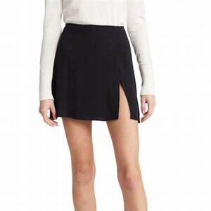 Reformation Margot Miniskirt, Black, Size 0